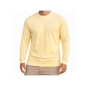 Timberland Top Mens Size L Yellow Long Sleeve Pullover Heavyweight Relaxed EUC